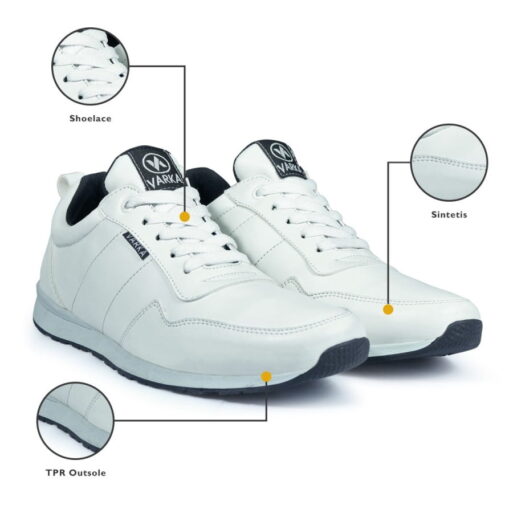 Sepatu Sneakers Pria V 4041 Brand Varka Sepatu Olahraga Warna Putih Sepatu Sneakers Pria V 4041