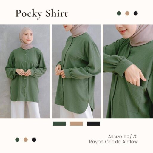 Modesee - Crinkle Pocky Shirt