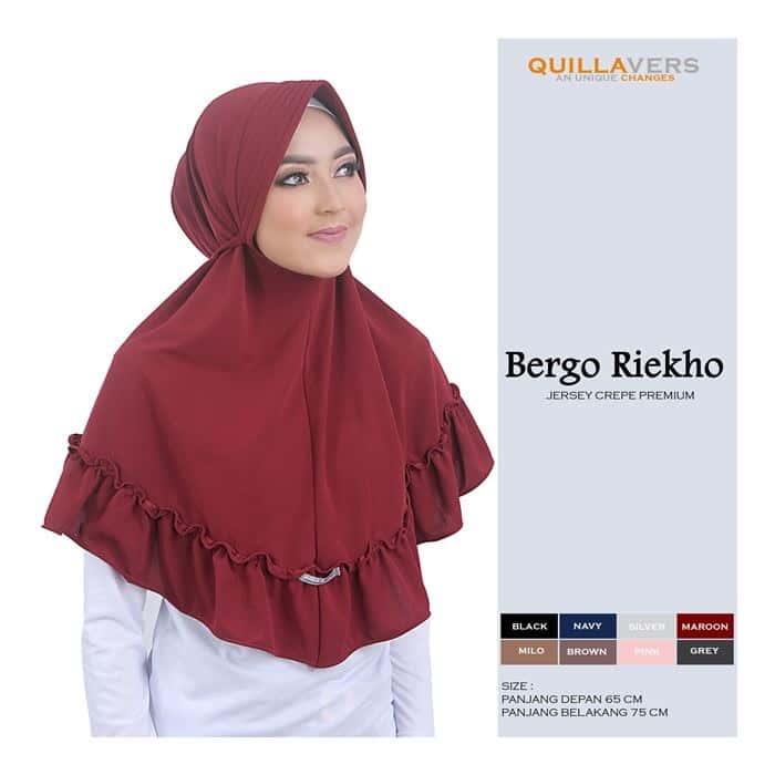 Quillavers Hijab Bergo Basic Reikho All Size Mocca