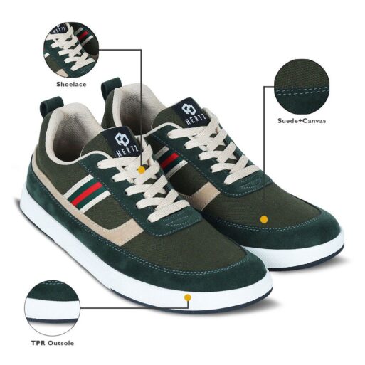 Sepatu Sneaker Pria Terbaru H 2836 Brand Hertz Sepatu Kets Sepatu Sekolah Warna Hijau